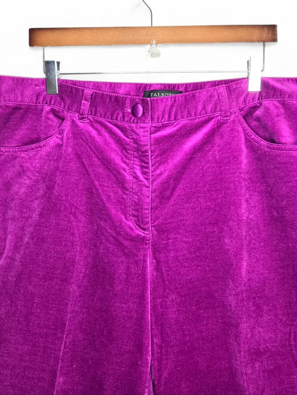 Talbots Velvet Jeans/pants, Fushia 16 - Picture 11 of 14